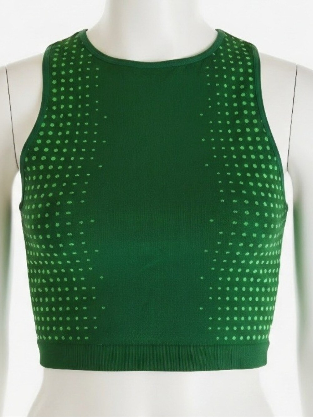 Fabletics Emerald Green Sequin Crop Tank